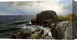Andromeda Chained to The Rock by The Nereids Canvas Paintings - Castle Rock Marblehead by Alfred Thompson Bricher