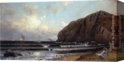 Harbor, Canvas Paintings - Cushing Island Portland Harbor by Alfred Thompson Bricher