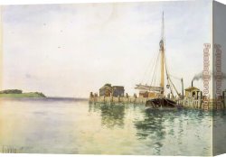 Harbor, Canvas Paintings - Harbor by Alfred Thompson Bricher