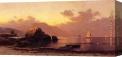 Misty Mood Canvas Paintings - Misty Day Grand Manan by Alfred Thompson Bricher