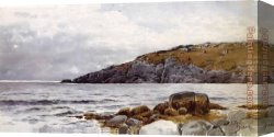 Rocky Canvas Paintings - Rocky Coastline by Alfred Thompson Bricher