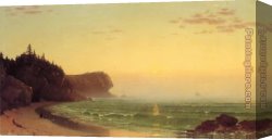 Seascapes Canvas Paintings - Seascape Sunset by Alfred Thompson Bricher