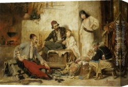 Han-wu Canvas Paintings - Counting The Bounty by Alois Hans Schramm