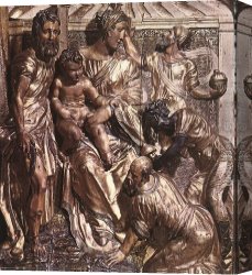 The Adoration of The Magi Canvas Paintings - Adoration of the Magi by Alonso Berruguete