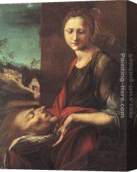 Alonso Canvas Paintings - Salome by Alonso Berruguete