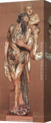 Alonso Canvas Paintings - St Christopher by Alonso Berruguete