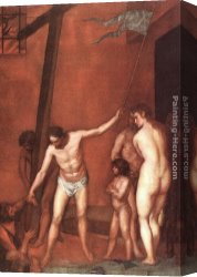 Alonso Canvas Paintings - Descent into Limbo by Alonso Cano