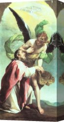 Alonso Canvas Paintings - The Vision of Saint John by Alonso Cano