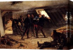 Episode From The Franco-prussian War Canvas Paintings - Episode From The Franco-Prussian War by Alphonse de Neuville