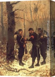 Neuville Canvas Paintings - The Post of Danger by Alphonse de Neuville