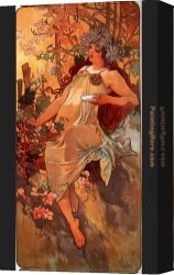 Santa Maria Della Salute Canvas Paintings - Autumn by Alphonse Maria Mucha