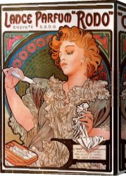 Lance Canvas Paintings - Lance Parfum Rodo by Alphonse Maria Mucha