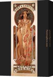 Santa Maria Della Salute Canvas Paintings - Moet and Chandon Cremant Imperial by Alphonse Maria Mucha