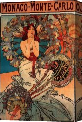 Santa Maria Della Salute Canvas Paintings - Monaco Monte Carlo by Alphonse Maria Mucha