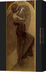 Santa Maria Della Salute Canvas Paintings - North Star by Alphonse Maria Mucha