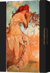 Santa Maria Della Salute Canvas Paintings - Summer by Alphonse Maria Mucha