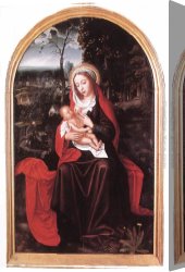 Ambrosius Benson Canvas Paintings - Rest on the Flight into Egypt by Ambrosius Benson