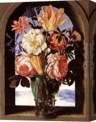 Elder Canvas Paintings - Bouquet of Flowers by Ambrosius Bosschaert the Elder