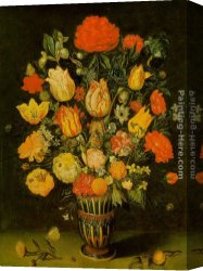 Elder Canvas Paintings - Still-Life of Flowers by Ambrosius Bosschaert the Elder