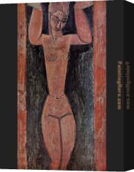 Amedeo Canvas Paintings - Caryatid 2 by Amedeo Modigliani