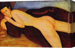 Amedeo Canvas Paintings - Nu couche de dos by Amedeo Modigliani