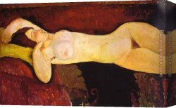 Amedeo Canvas Paintings - the Reclining Nude by Amedeo Modigliani