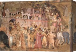 Cross in The Wilderness Canvas Paintings - Christ Bearing the Cross to Calvary by Andrea Bonaiuti da Firenze