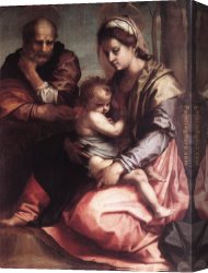 Sarto Canvas Paintings - Holy Family2 by Andrea del Sarto