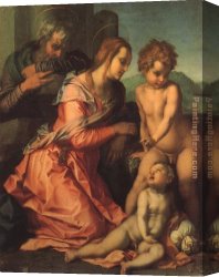 Sarto Canvas Paintings - Holy Family3 by Andrea del Sarto