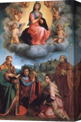 Sarto Canvas Paintings - Virgin with Four Saints by Andrea del Sarto
