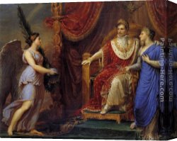 Andreas Canvas Paintings - Allegory on the Peace of Pressburg by Andrea I Appiani