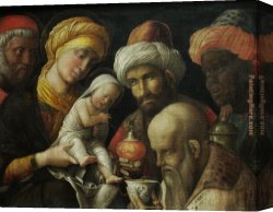 The Adoration of The Magi Canvas Paintings - Adoration of the Magi by Andrea Mantegna
