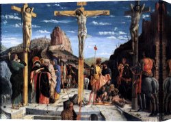 The Crucifixion Canvas Paintings - Crucifixion Andrea Mantegna by Andrea Mantegna