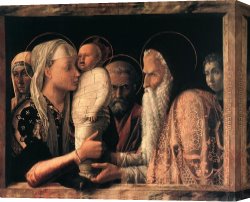 The Presentation Canvas Paintings - Presentation at the Temple by Andrea Mantegna