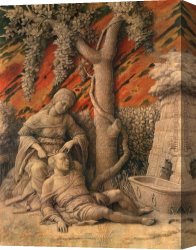Andreas Canvas Paintings - Samson and Delilah by Andrea Mantegna