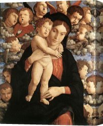 Andreas Canvas Paintings - The Madonna of the Cherubim by Andrea Mantegna