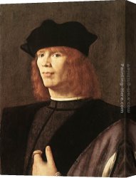 Portrait of an Old Man Canvas Paintings - Portrait of a Man by Andrea Solario