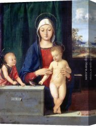 Virgin And Child Canvas Paintings - Virgin and Child by Andrea Solario