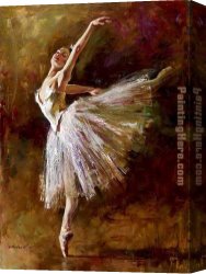 Ballet Canvas Paintings - Ballerina by Andrew Atroshenko