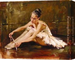 Ballet Canvas Paintings - Before the Dance by Andrew Atroshenko