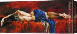 Atroshenko Canvas Paintings - In Repose by Andrew Atroshenko
