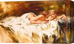 Distant Thoughts Canvas Paintings - Intimate Thoughts by Andrew Atroshenko