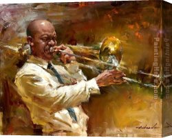 Atroshenko Canvas Paintings - Solid Brass by Andrew Atroshenko