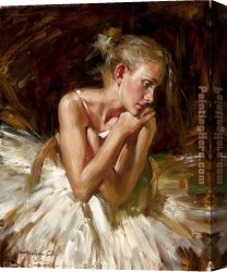 Distant Thoughts Canvas Paintings - Thoughts before the Dance by Andrew Atroshenko