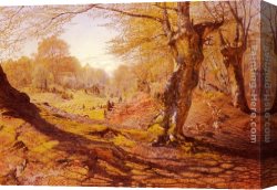 Woods Canvas Paintings - Seasons In The Wood - Spring, The Outskirts Of Burham Wood by Andrew MacCallum