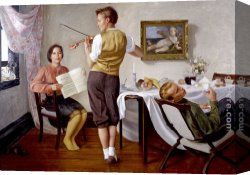 Ballet Rehearsal Canvas Paintings - Rehearsal by Andrew Sterrett Conklin