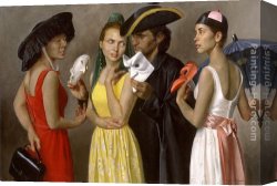 Venetian Canvas Paintings - Venetian Ball by Andrew Sterrett Conklin