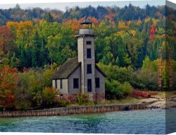 Lighthouse Canvas Paintings - 24 X 30 Channel Lighthouse by Andy
