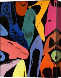 In Blue Canvas Paintings - Diamond Dust Shoes Lilac Blue Green by Andy Warhol