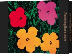 Warhol Canvas Paintings - Flowers 1964 by Andy Warhol